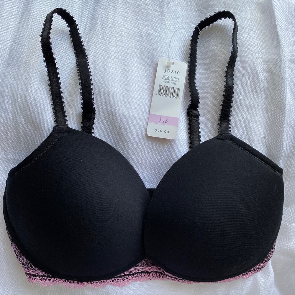 Josie Natori Black padded wire free push-up 32D